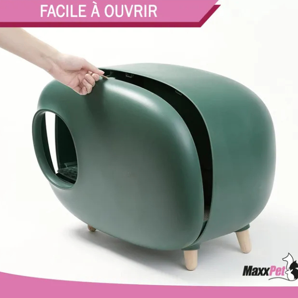 Bac à Litiere Chat 60x38x45 cm - Maison de Toilette pour Chat - Bac à Litière Fermé