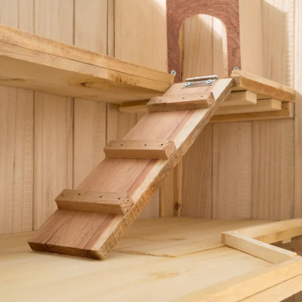 Cage pour rongeurs en bois toit grillagé ouvrant