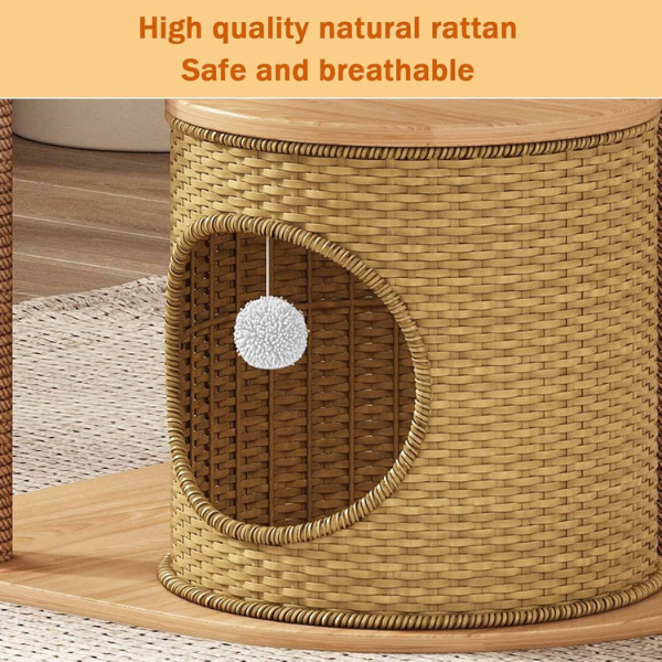 Tour d'arbre à chat - condo pour chat avec griffoir en sisal