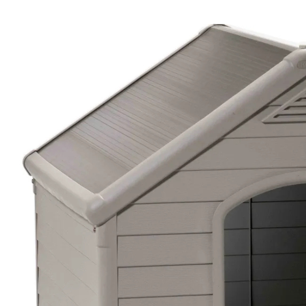 Niche pour Chien en Plastique Beige et Marron 99 x 95 x 99cm