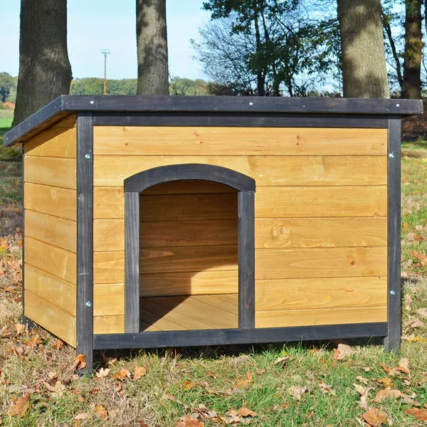 Niche chien bois pin - toit ouvrant pour l'extérieur 226 xl 116 x79x82 cm