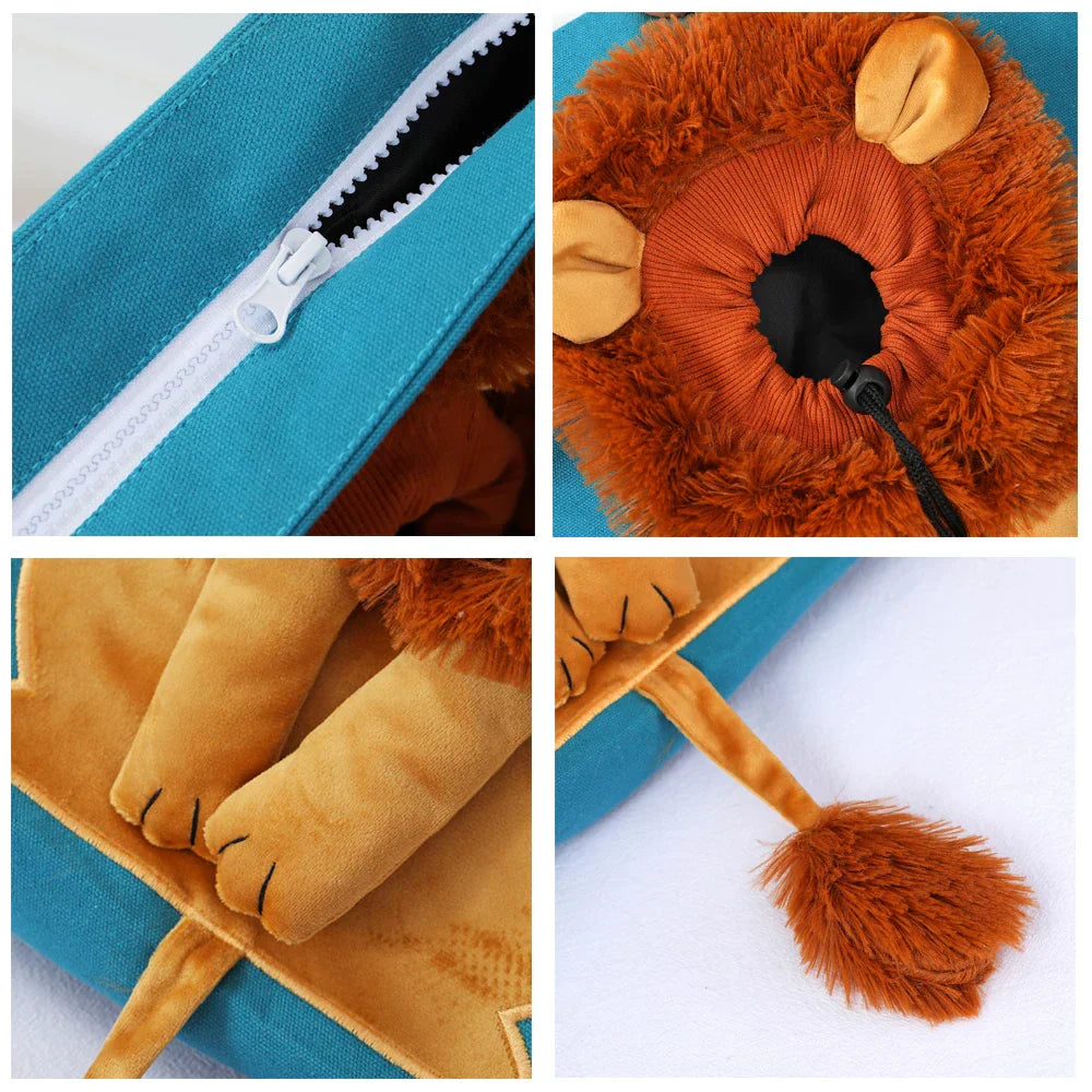 Tote bag chat motif lion