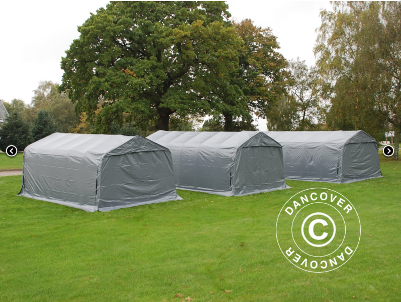 Abri pour bétail 3,6x6x2,68m, PVC, Gris