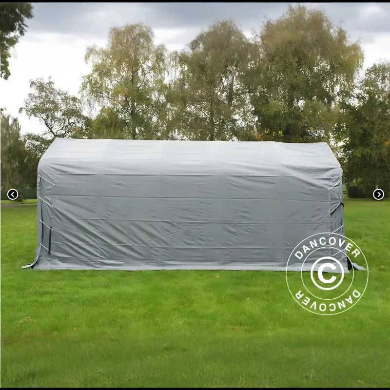 Abri pour bétail 3,6x6x2,68m, PVC, Gris