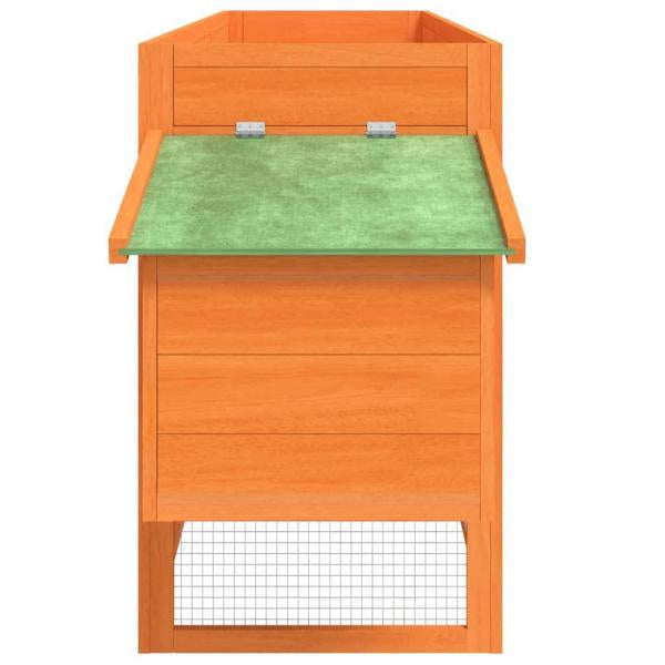 Poulailler en bois massif de pin 204 x 50 x 84 cm – Enclos sécurisé pour poules