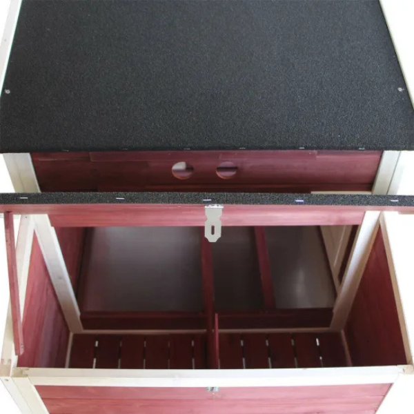 Poulailler XXL avec espaces extérieurs abri plus large toit tar 200 cm