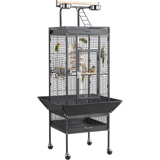 Cage à oiseaux volière - 46l x 36l x 100h cm