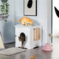 Maison De Toilette Pour Chats Avec Porte 50x53x55cm Meuble à Litière