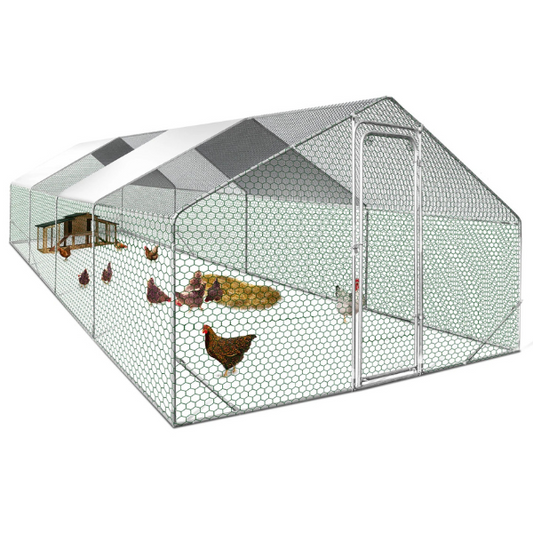 Poulailler - Parc à Poules Enclos 24m² - Acier Galvanisé