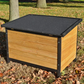 Niche chien bois pin - toit ouvrant pour l'extérieur 226 xl 116 x79x82 cm