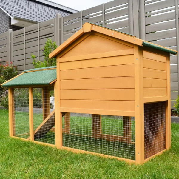 Cage avec clapier - enclos lapin 145x53x86 cm - villa lapin