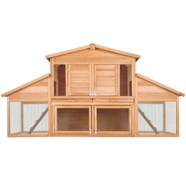 Clapier à Hamster Petits Rongeurs - En Bois - 226 x 77 x 95,5 cm