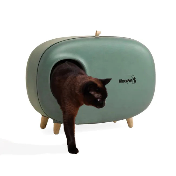 Bac à Litiere Chat 60x38x45 cm - Maison de Toilette pour Chat - Bac à Litière Fermé