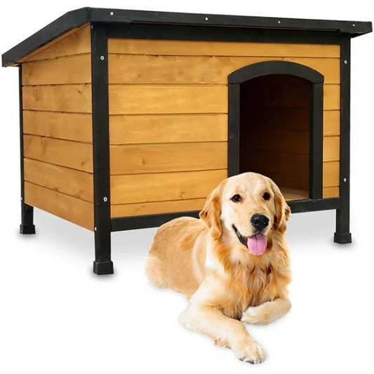 Niche chien bois pin - toit ouvrant pour l'extérieur 226 xl 116 x79x82 cm