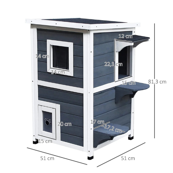 Maison d'Extérieur pour Chat Résistante aux Intempéries