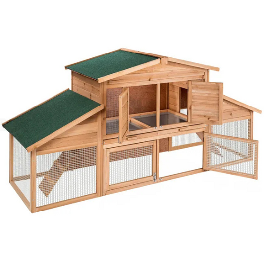 Clapier à Hamster Petits Rongeurs - En Bois - 226 x 77 x 95,5 cm