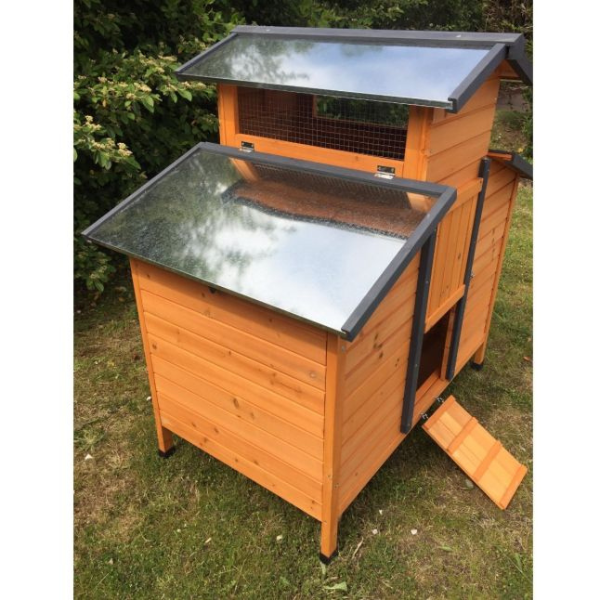 Poulailler 4 à 6 Poules Bois FSC Toit Ouvrant