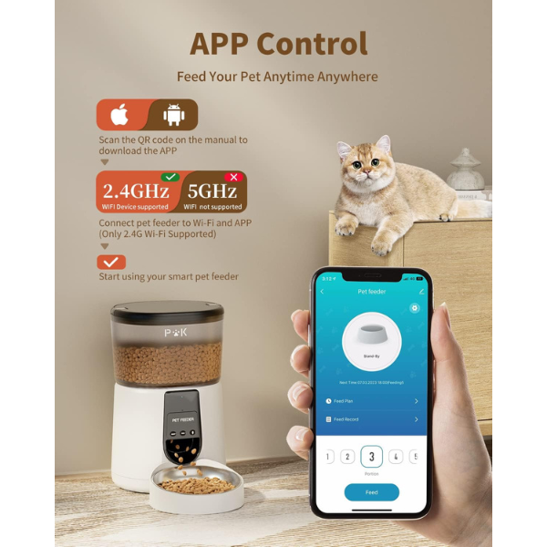Distributeur de croquette connecté pour chat