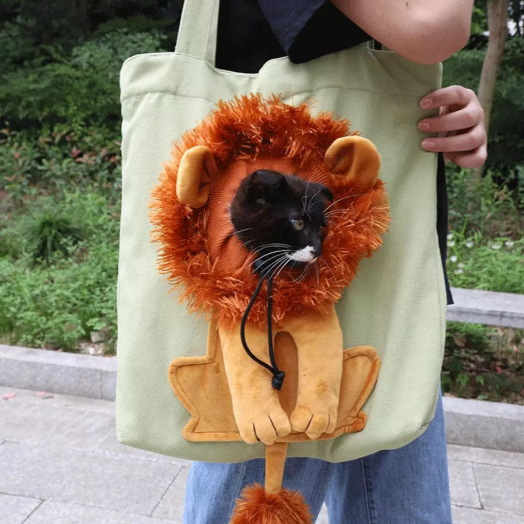 Tote bag chat motif lion