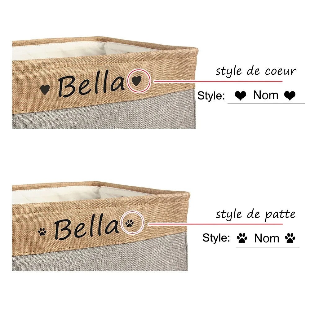 Panier de rangement personnalisé pour animaux